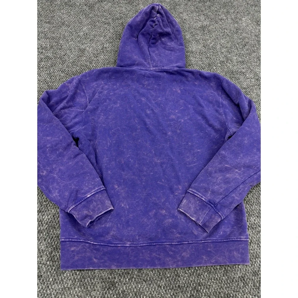 Jordan Nike Flight Fleece Pullover Hoodie Men's S Purple Acid Wash French Terry
